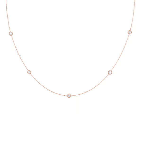 Five Bezel Cosmo Necklace - Five Bezel Cosmo Necklace