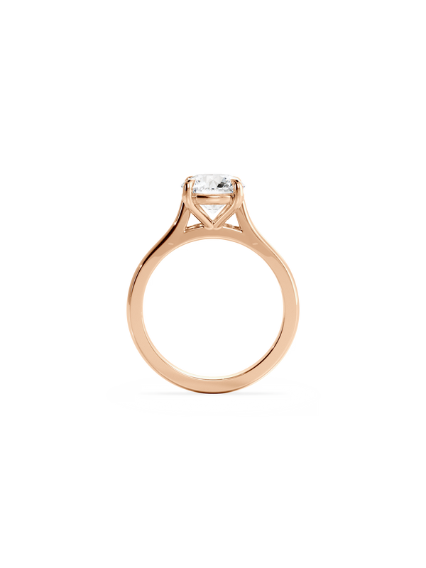 Solitaire & Cathedral-Round Lab Grown Diamond Engagement Ring - Solitaire-Oval Lab Grown Diamond Engagement Ring