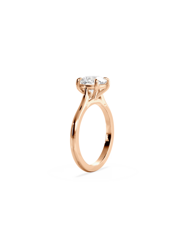 Solitaire & Cathedral-Round Lab Grown Diamond Engagement Ring - Solitaire-Oval Lab Grown Diamond Engagement Ring