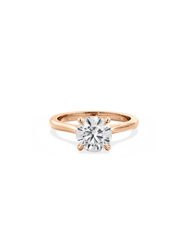 Solitaire & Cathedral-Round Lab Grown Diamond Engagement Ring - Solitaire-Oval Lab Grown Diamond Engagement Ring