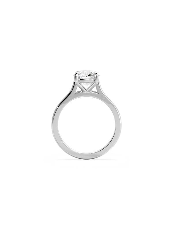Solitaire & Cathedral-Round Lab Grown Diamond Engagement Ring - Solitaire-Oval Lab Grown Diamond Engagement Ring