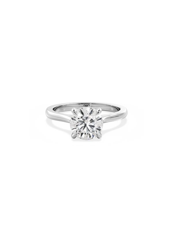 Solitaire & Cathedral-Round Lab Grown Diamond Engagement Ring - Solitaire-Oval Lab Grown Diamond Engagement Ring