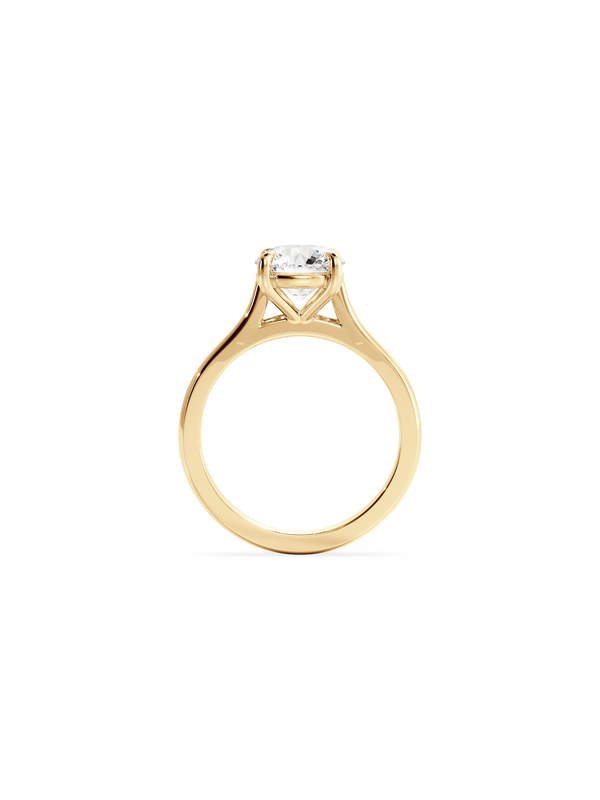 Solitaire & Cathedral-Round Lab Grown Diamond Engagement Ring - Solitaire-Oval Lab Grown Diamond Engagement Ring