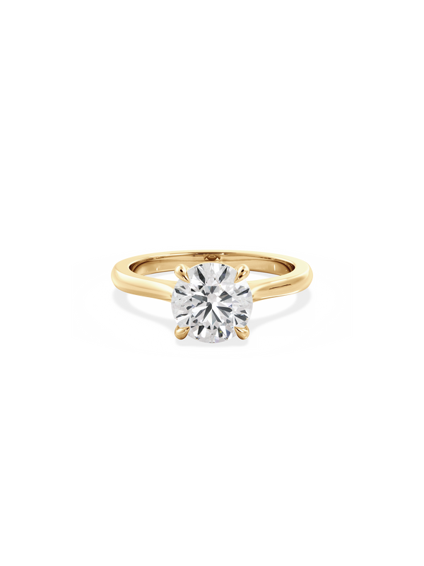 Solitaire & Cathedral-Round Lab Grown Diamond Engagement Ring - Solitaire-Oval Lab Grown Diamond Engagement Ring
