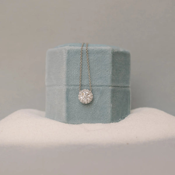 Diamond Halo Pendant - Diamond Halo Pendant