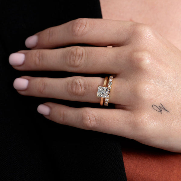 Solitaire-2.0 CT Princess Lab Grown Diamond Engagement Ring - Solitaire-2.0 CT Princess Lab Grown Diamond Engagement Ring