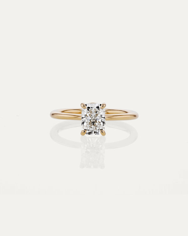 Solitaire-Cushion Lab Grown Diamond Engagement Ring - Solitaire-Oval Lab Grown Diamond Engagement Ring