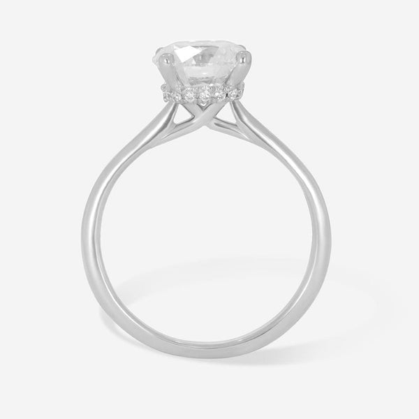 Hidden Halo-1.5 CT Round Lab Grown Diamond Engagement Ring - Hidden Halo-1.5 CT Round Lab Grown Diamond Engagement Ring