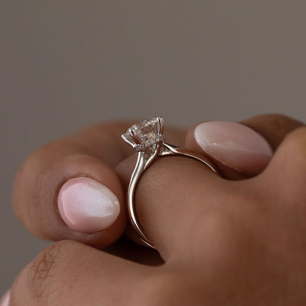 Hidden Halo-1.5 CT Round Lab Grown Diamond Engagement Ring - Hidden Halo-1.5 CT Round Lab Grown Diamond Engagement Ring
