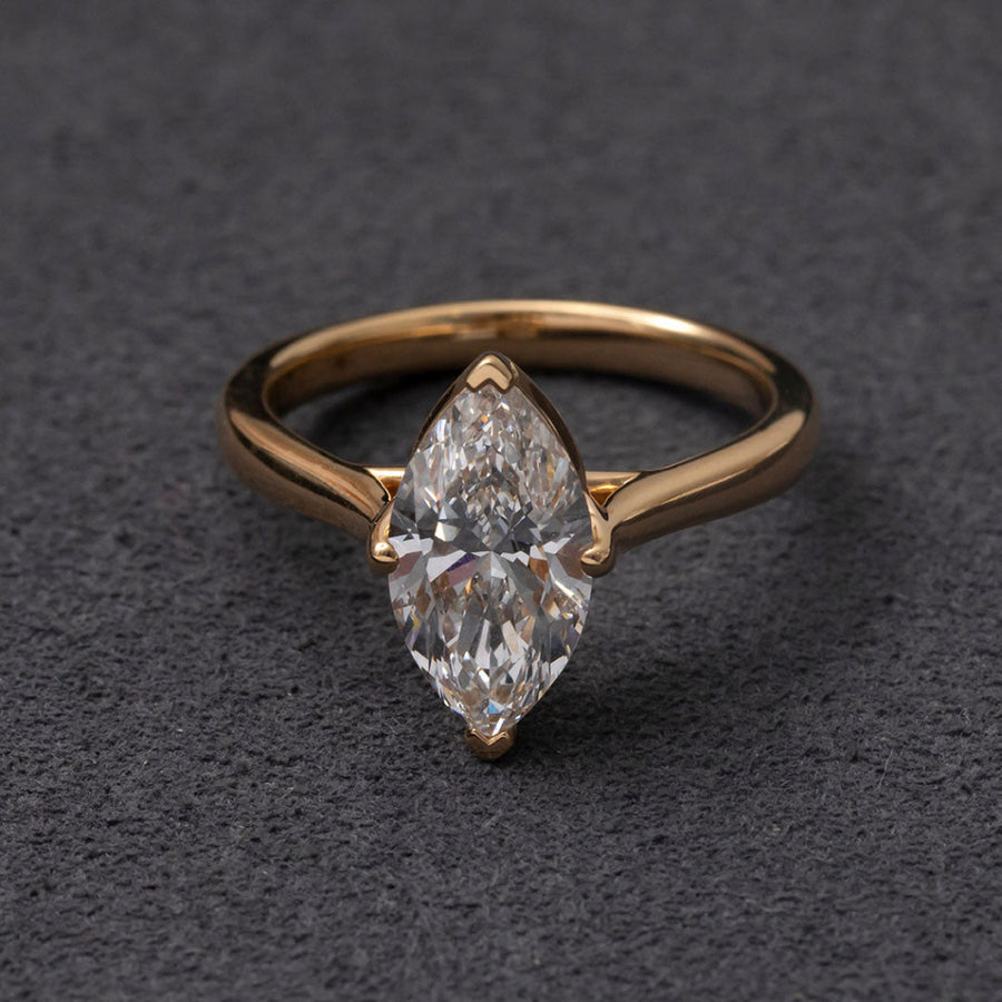 Solitaire Compass Prong-2.0 CT Marquise Lab Grown Diamond Engagement Ring