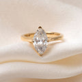 Solitaire Compass Prong-2.0 CT Marquise Lab Grown Diamond Engagement Ring