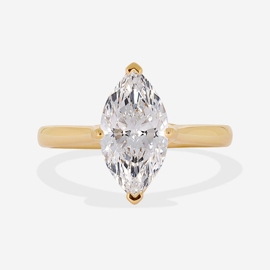 Solitaire Compass Prong-2.0 CT Marquise Lab Grown Diamond Engagement Ring