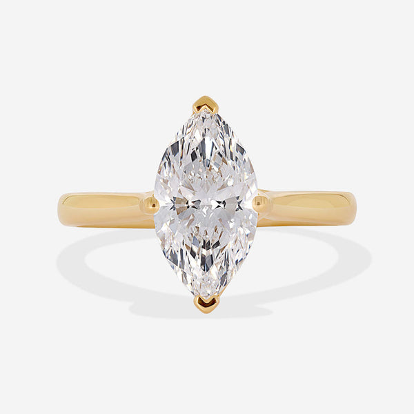 Solitaire Compass Prong-2.0 CT Marquise Lab Grown Diamond Engagement Ring - Solitaire Compass Prong-2.0 CT Marquise Lab Grown Diamond Engagement Ring