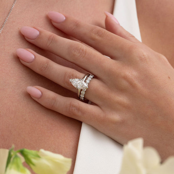 Hidden Halo-2.5 CT Marquise Lab Grown Diamond Engagement Ring - Hidden Halo-2.5 CT Marquise Lab Grown Diamond Engagement Ring