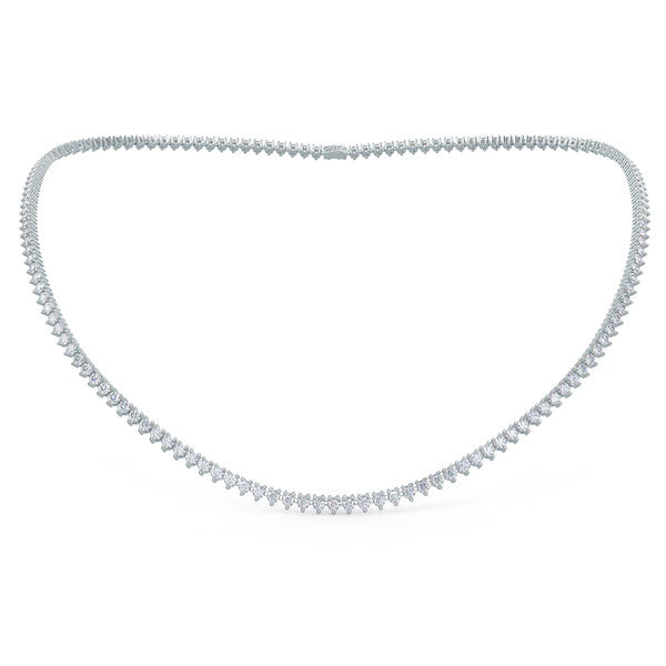 Three Prong Tennis Necklace - Three Prong Tennis Necklace