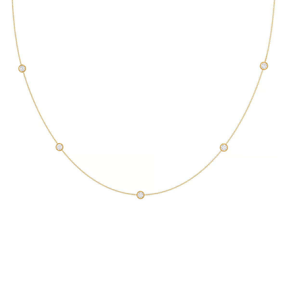 Five Bezel Cosmo Necklace