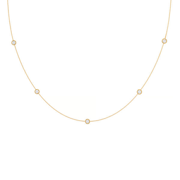Five Bezel Cosmo Necklace - Five Bezel Cosmo Necklace