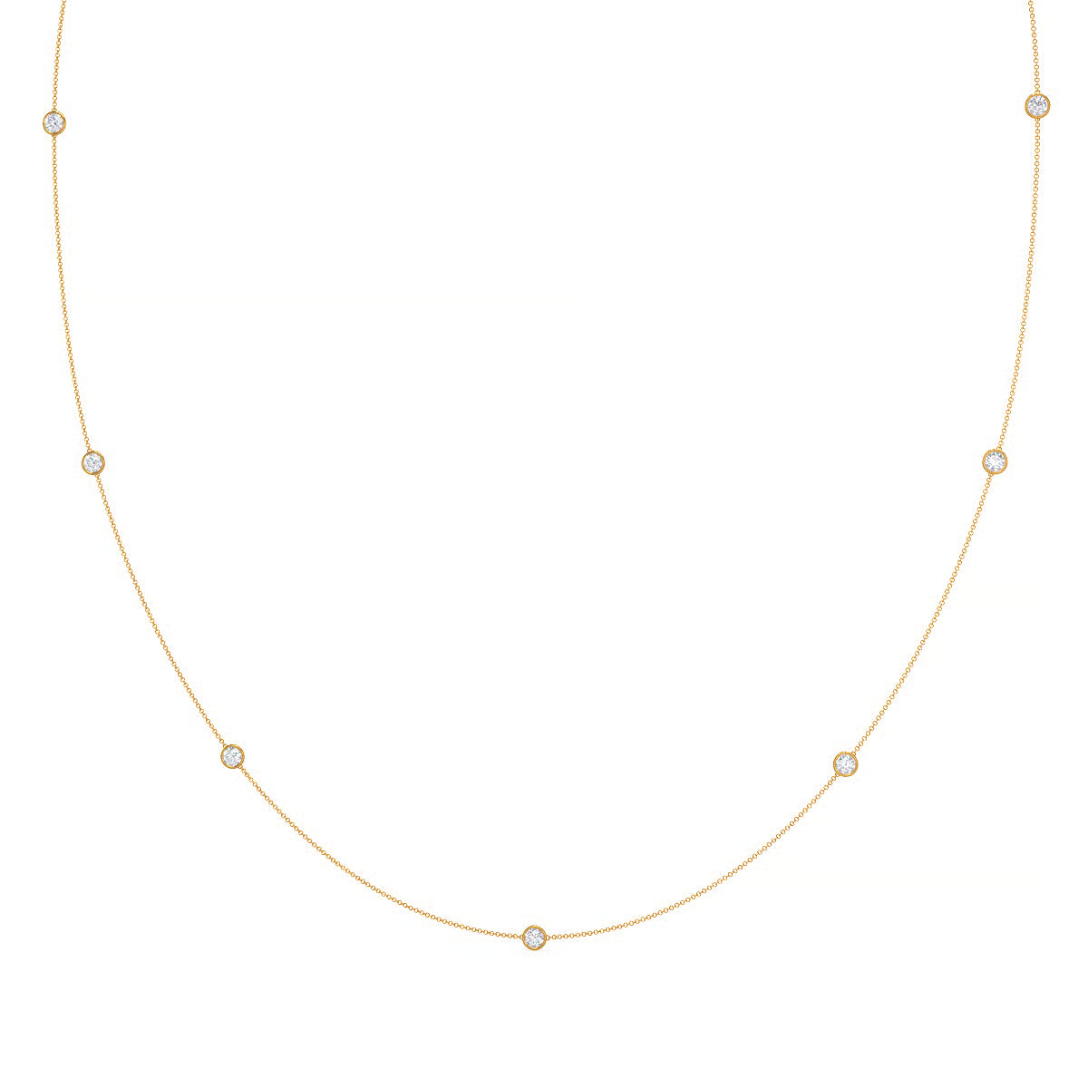 Seven Bezel Cosmo Necklace