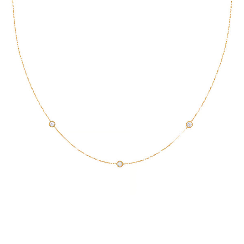 Triple Bezel Cosmo Necklace