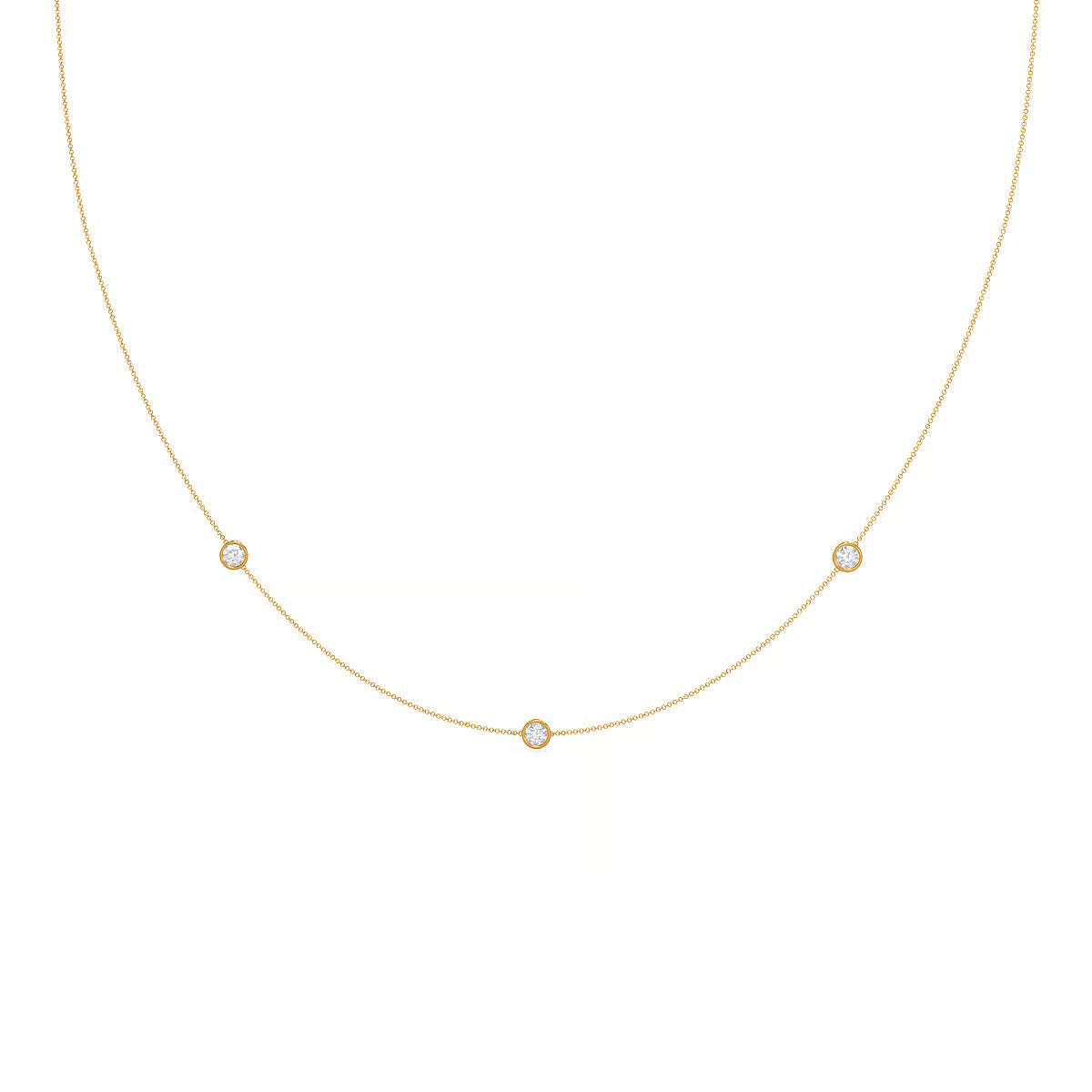 Triple Bezel Cosmo Necklace