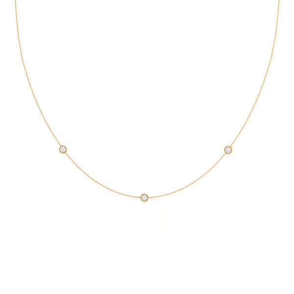 Triple Bezel Cosmo Necklace - Triple Bezel Cosmo Necklace