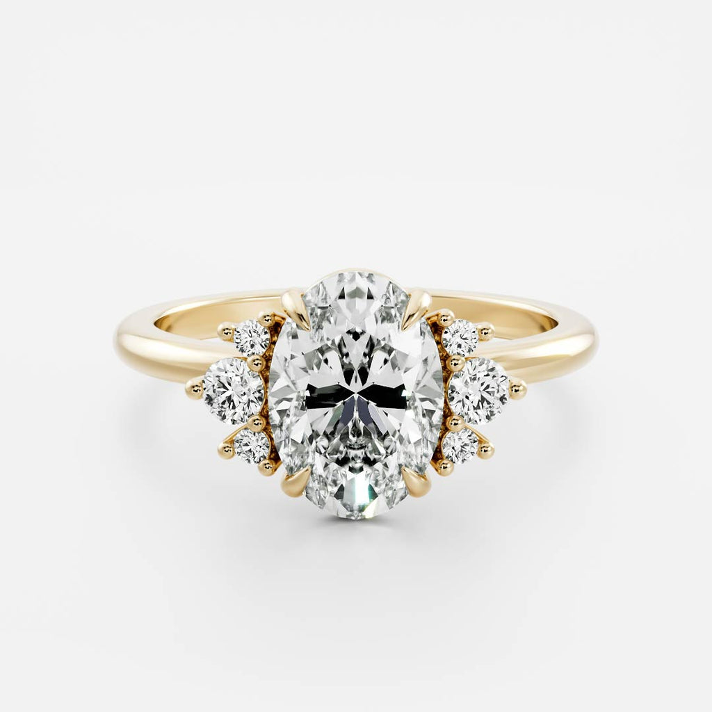 Solitaire- 1.0 CT Oval Moissanite Engagement Ring