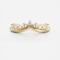 Half Eternity- 0.20 CT Oval Moissanite Wedding Band